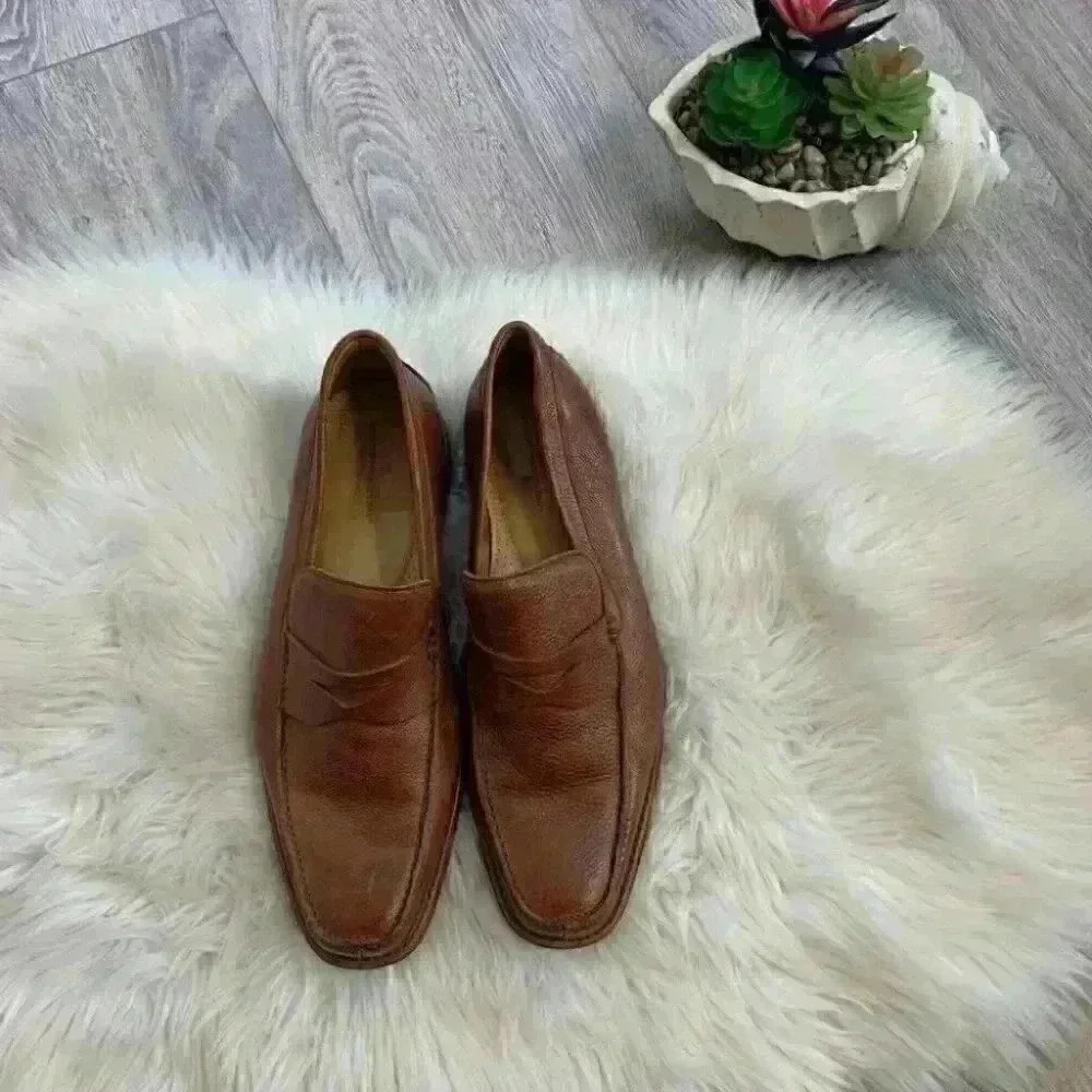 Sandro moscoloni pebbled leather penny loafers 13